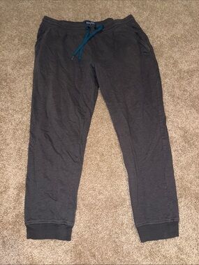 Tommy Bahama Men's Dark Gray Jogger Pants with Teal Drawstring - XL. MM
